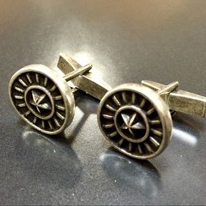 Tommy Hilfiger "Star" Men's Cufflinks Silvertone